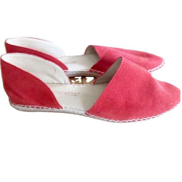 Macarena Womens Red Espadrilles Flats Suede Leather Shoes Sz 9/40 Made in Spain - Picture 2 of 9